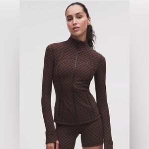 NWT Lululemon Define Jacket Jacquard - Square Heart Jacquard Java Sequoia 6